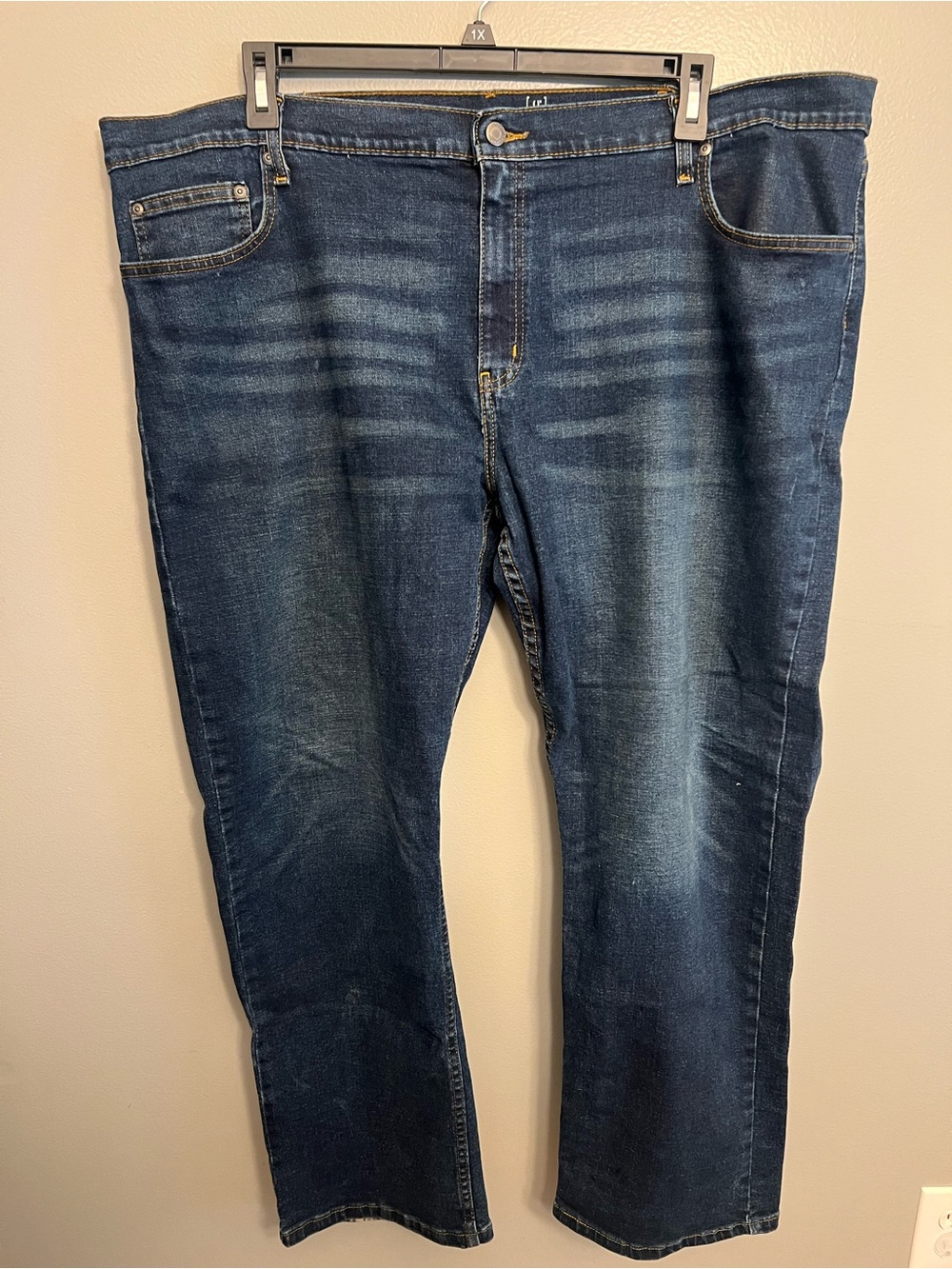 George Men's Straight Jeans in Dark Blue Wash